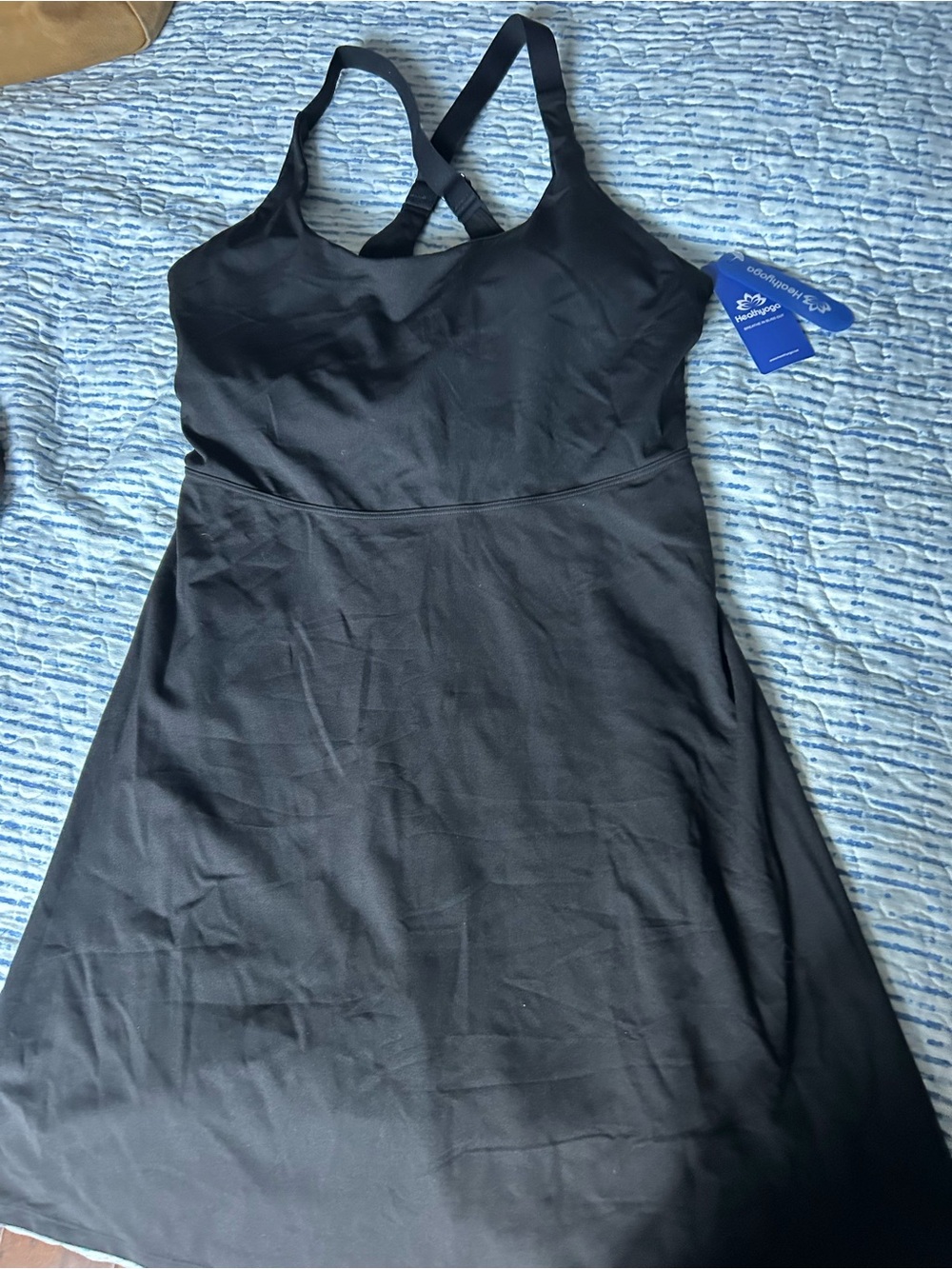 Black Cross-Back A-Line Women’s Dress - Unbranded